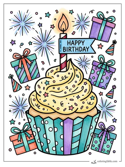 Colored example of this coloring page