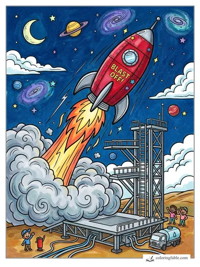 Colored example of this coloring page