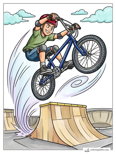 Colored example of this coloring page