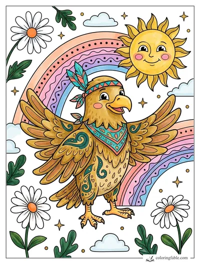 Colored example of this coloring page