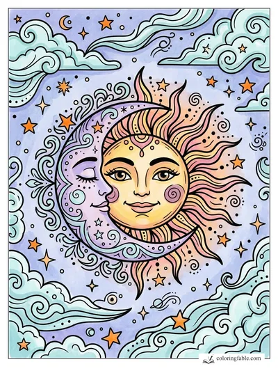 Colored example of this coloring page