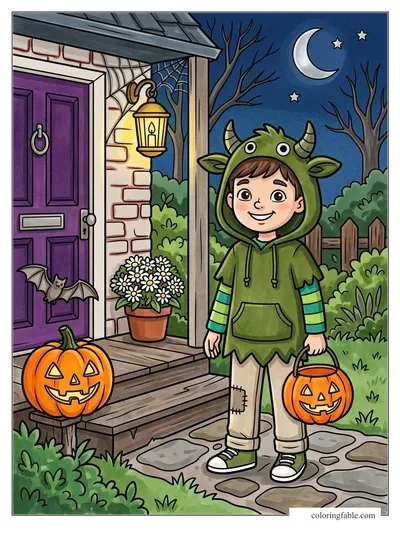 Colored example of this coloring page