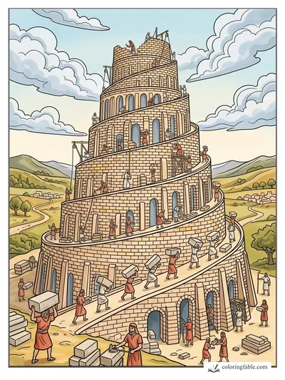 Colored example of this coloring page
