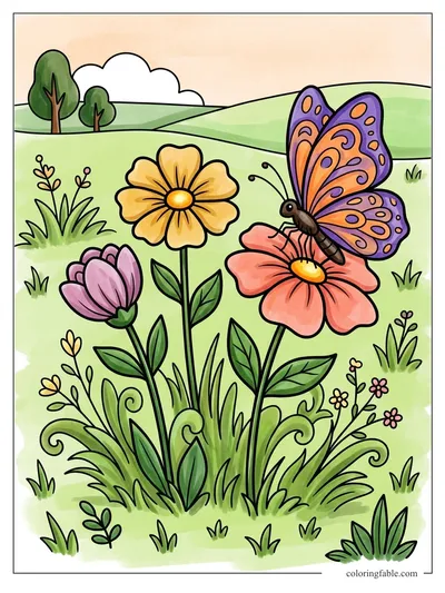 Colored example of this coloring page