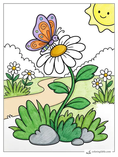 Colored example of this coloring page