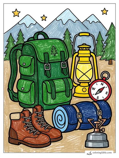 Colored example of this coloring page
