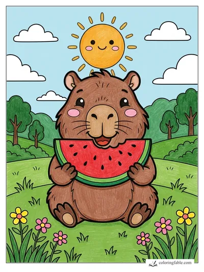 Colored example of this coloring page