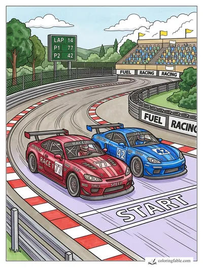 Colored example of this coloring page