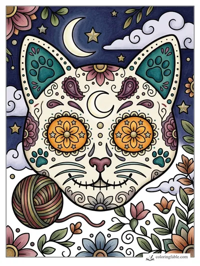 Colored example of this coloring page