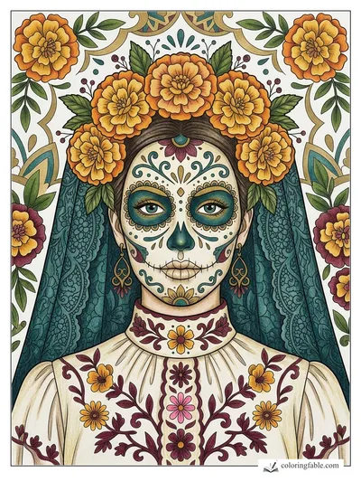 Colored example of this coloring page