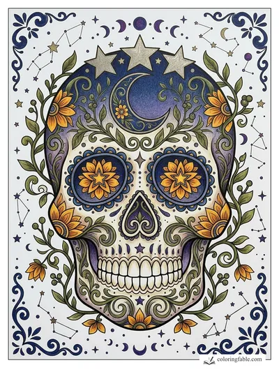 Colored example of this coloring page