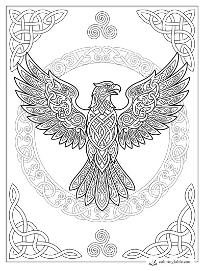 Celtic coloring pages — sample drawing