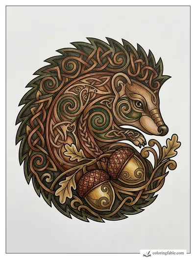 Colored example of this coloring page