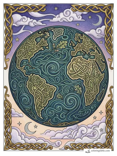 Colored example of this coloring page