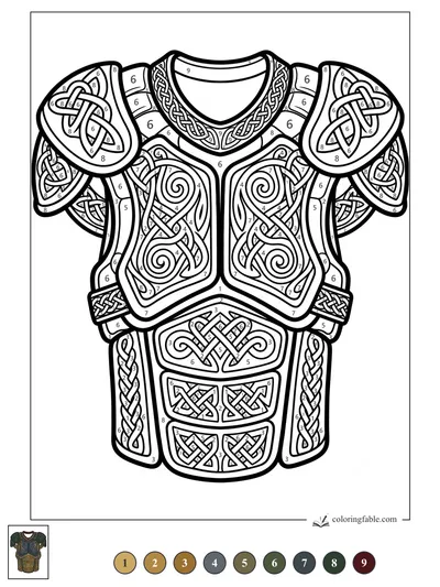 Celtic Knot Football Shoulder Pads — color by number