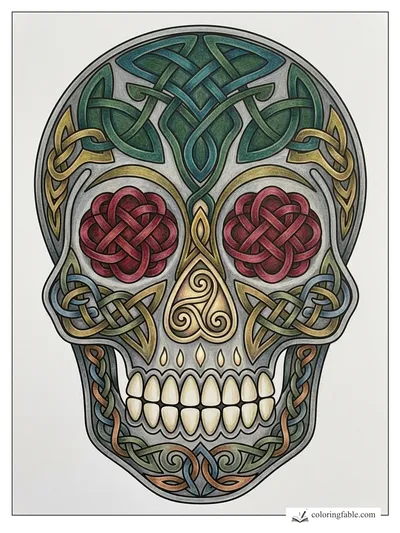 Colored example of this coloring page