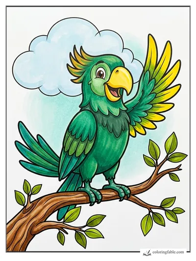 Colored example of this coloring page