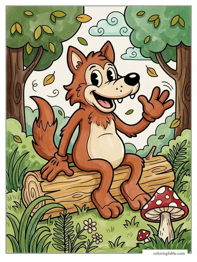 Colored example of this coloring page