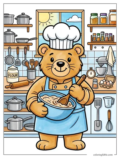 Colored example of this coloring page