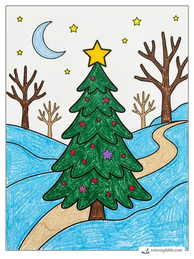 Colored example of this coloring page