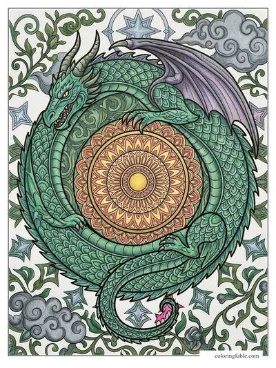 Colored example of this coloring page