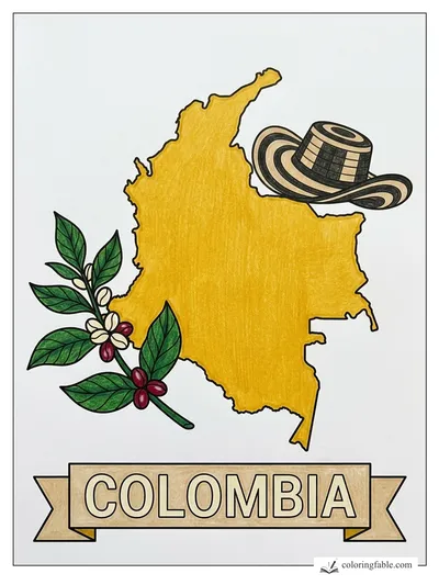 Colored example of this coloring page