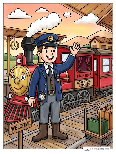 Colored example of this coloring page