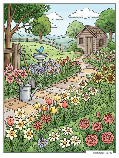 Colored example of this coloring page