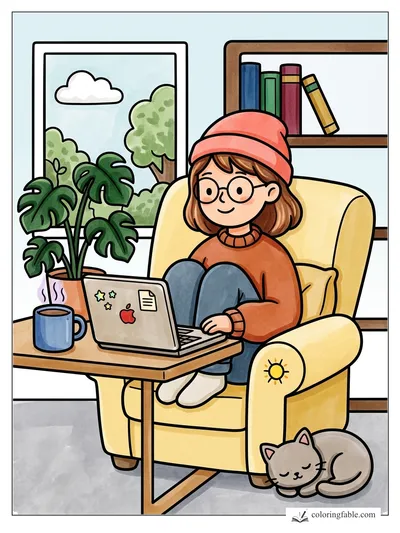 Colored example of this coloring page