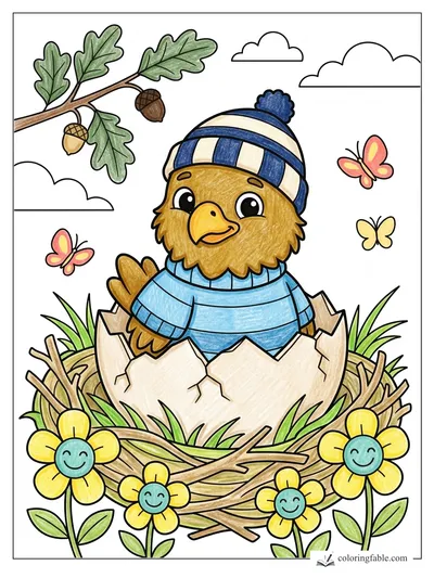 Colored example of this coloring page