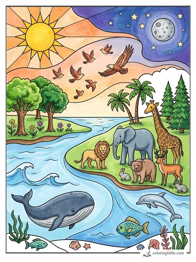 Colored example of this coloring page