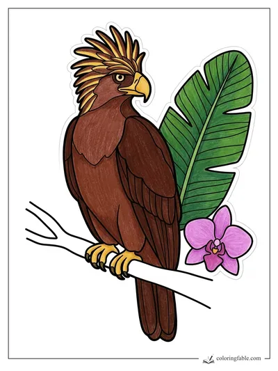 Colored example of this coloring page