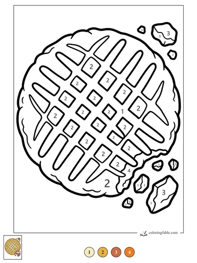 Crisscross Cookie with Tumbled Crumbs — color by number