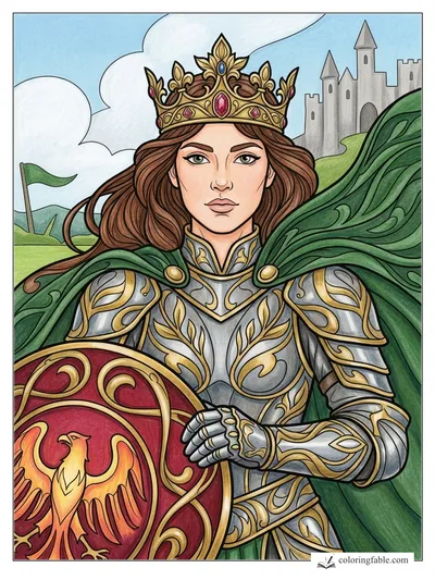Colored example of this coloring page