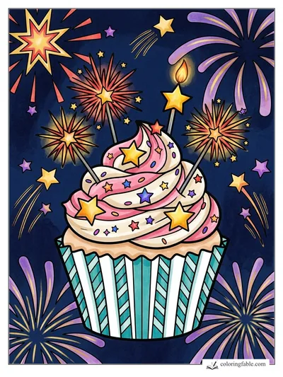 Colored example of this coloring page