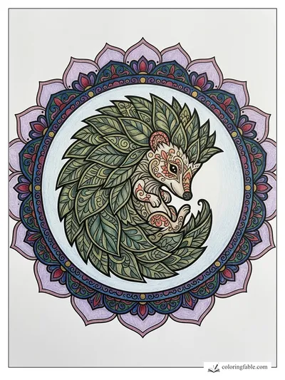 Colored example of this coloring page