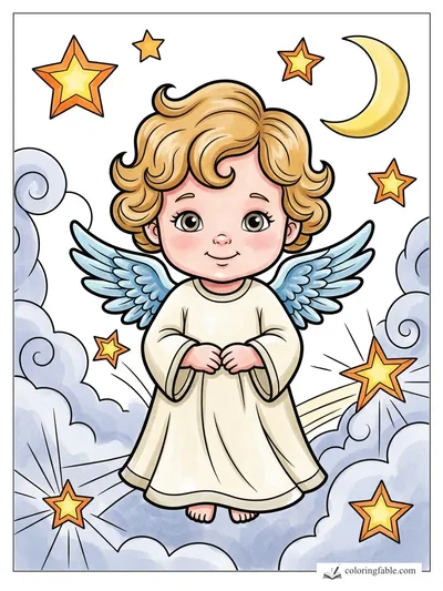 Colored example of this coloring page