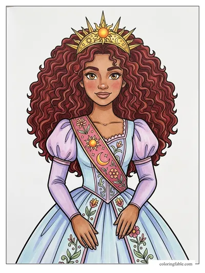 Colored example of this coloring page