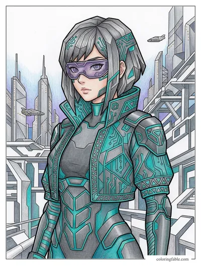 Colored example of this coloring page