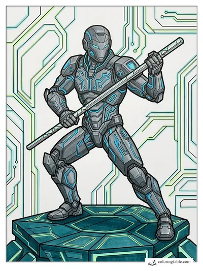 Colored example of this coloring page
