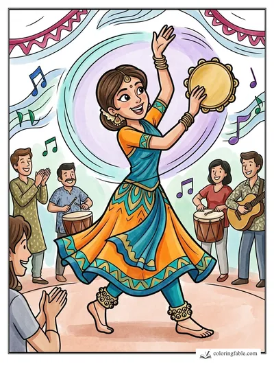 Colored example of this coloring page