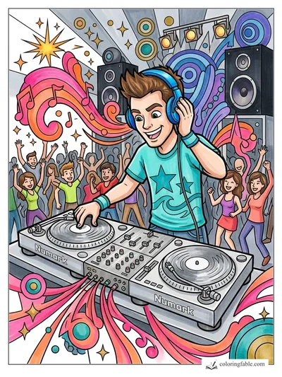 Colored example of this coloring page
