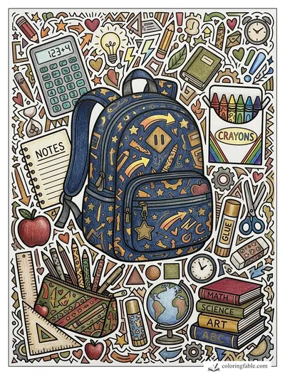 Colored example of this coloring page