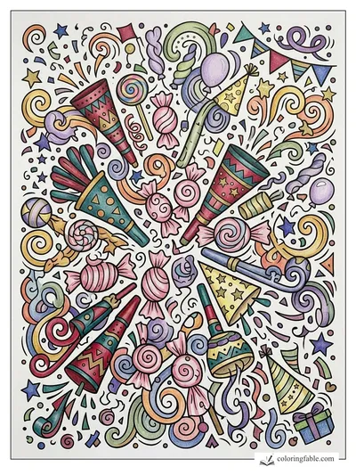 Colored example of this coloring page