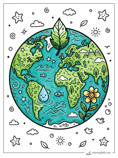 Colored example of this coloring page