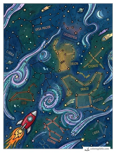 Colored example of this coloring page