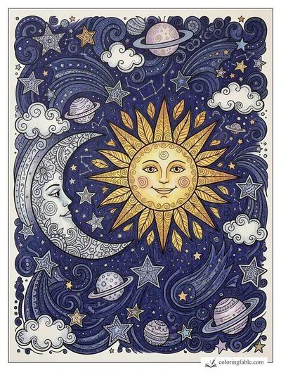 Colored example of this coloring page