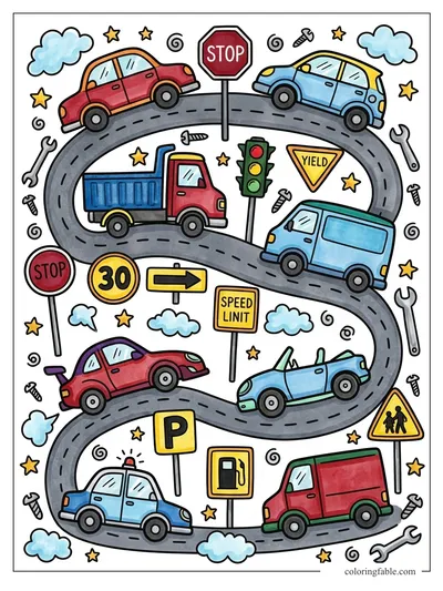 Colored example of this coloring page