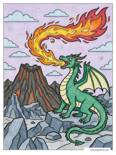 Colored example of this coloring page