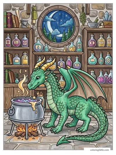 Colored example of this coloring page